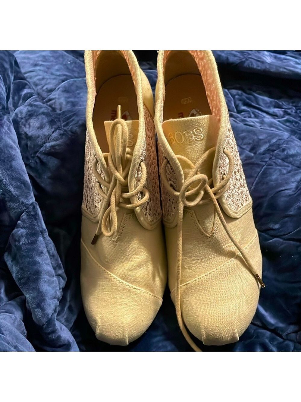 BOBS Skechers High Notes Rocket Natural Memory Foam Ankle Boots Womens 9.5